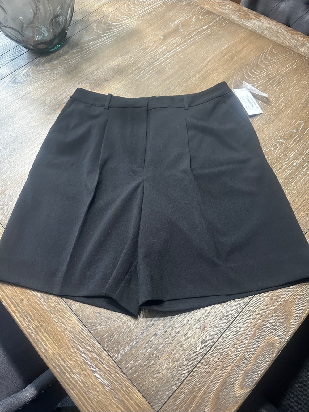 High-Waist Black Tailored Women’s Shorts